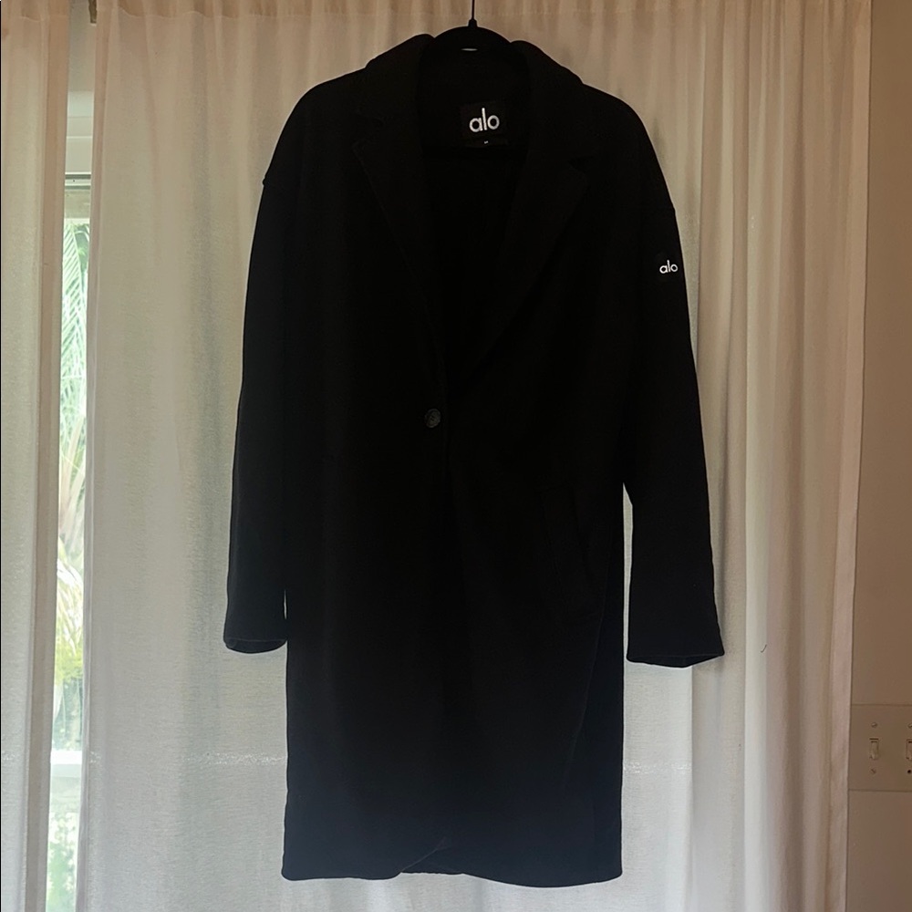 ALO Yoga Black Trench Coat Classic Design